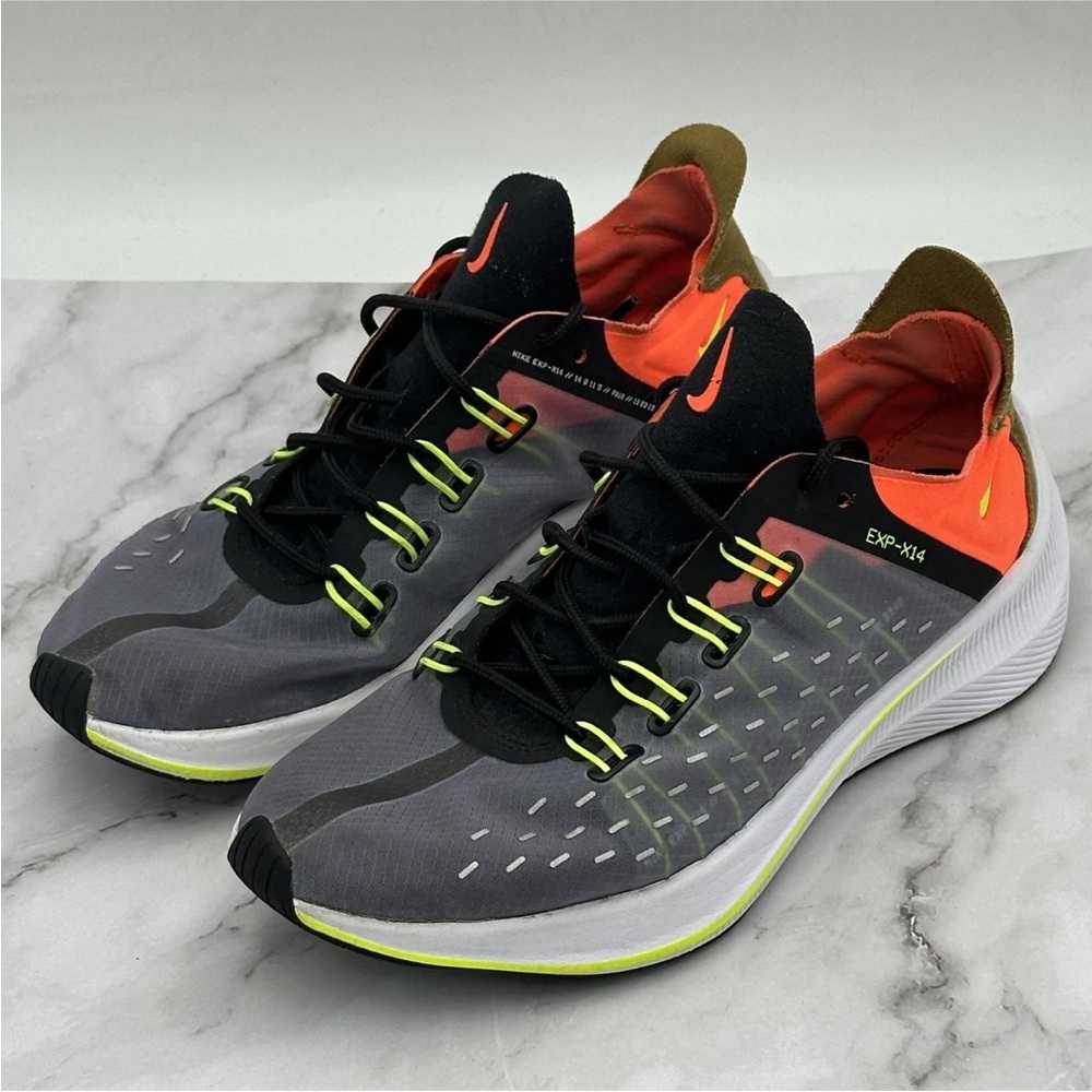 Nike EXP-X14 Shoes Womens Size 7.5 Gray Orange Volt Running Sneakers AO3170-002 - Picture 4 of 10